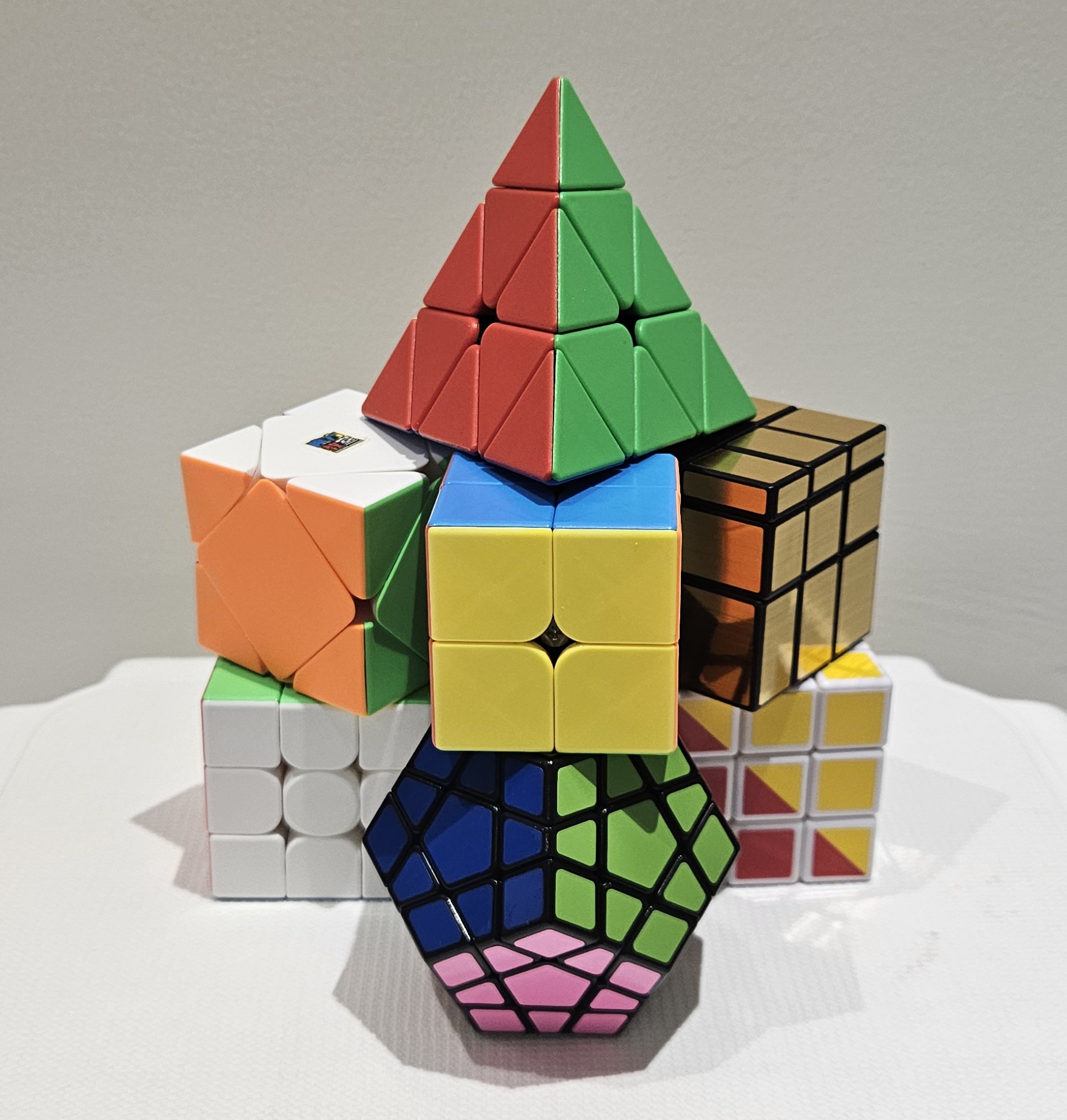 Flaunting my Rubik's cubes